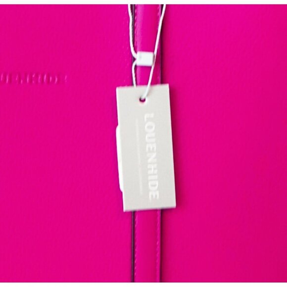 Louenhide Kentucky Laptop Tote Fushia Pink Leather New with Tags - Picture 9 of 9